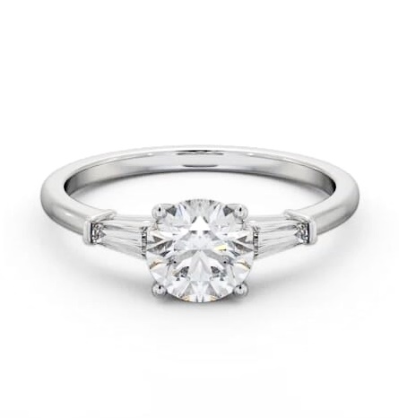 Round Ring Palladium Solitaire with Tapered Baguette Side Stones ENRD168S_WG_THUMB1