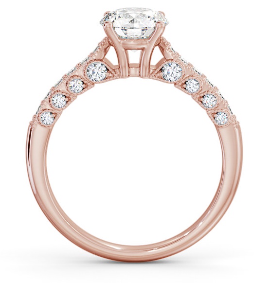 Vintage Style Intricate Design Engagement Ring 18K Rose Gold Solitaire ENRD169_RG_THUMB1 