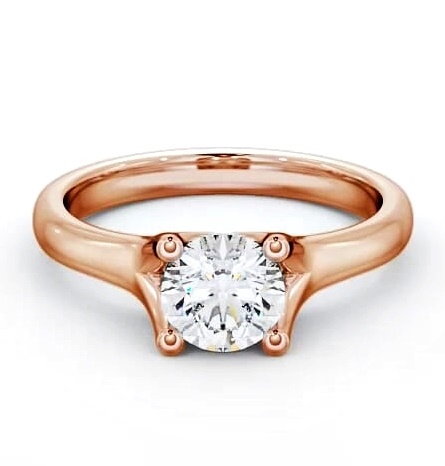 Round Diamond Split Band Engagement Ring 9K Rose Gold Solitaire ENRD16_RG_THUMB1