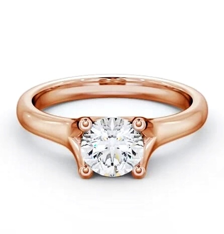 Round Diamond Split Band Engagement Ring 18K Rose Gold Solitaire ENRD16_RG_THUMB2 
