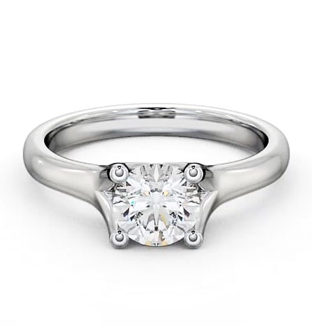 Round Diamond Split Band Engagement Ring 9K White Gold Solitaire ENRD16_WG_THUMB1