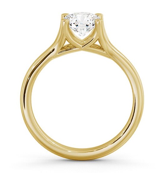 Round Diamond Split Band Engagement Ring 9K Yellow Gold Solitaire ENRD16_YG_THUMB1