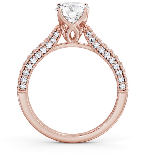 Vintage Style Exquisite Engagement Ring 9K Rose Gold Solitaire ENRD173_RG_THUMB1 
