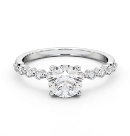 Round Diamond Engagement Ring Palladium Solitaire with Tension ENRD174S_WG_THUMB1