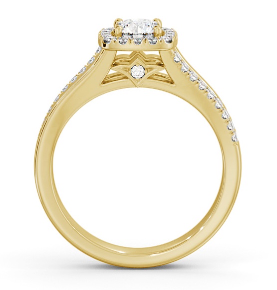 Halo Round Diamond Unique Style Engagement Ring 18K Yellow Gold ENRD176_YG_THUMB1 
