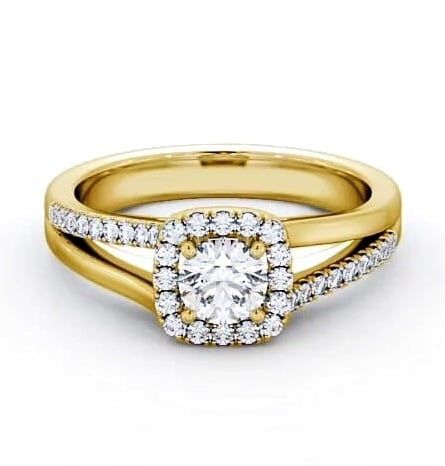 Halo Round Diamond Unique Style Engagement Ring 18K Yellow Gold ENRD176_YG_THUMB2 