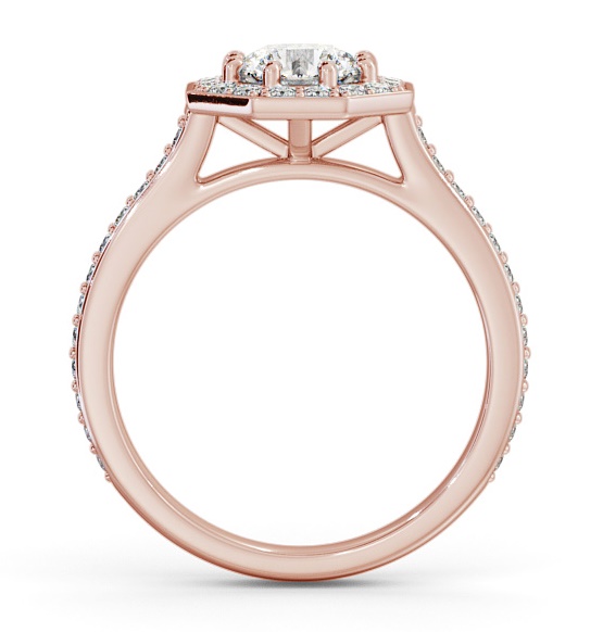 Halo Round Diamond Octagon Design Engagement Ring 18K Rose Gold ENRD177_RG_THUMB1 