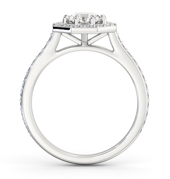 Halo Round Diamond Octagon Design Engagement Ring 18K White Gold ENRD177_WG_THUMB1 