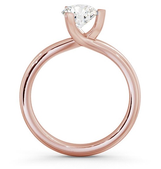 Round Diamond 3 Prong Engagement Ring 18K Rose Gold Solitaire ENRD17_RG_THUMB1