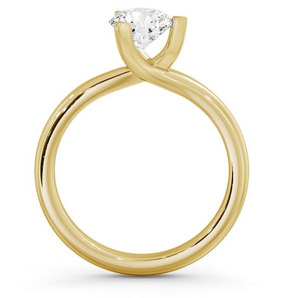 Round Diamond 3 Prong Engagement Ring 18K Yellow Gold Solitaire ENRD17_YG_THUMB1