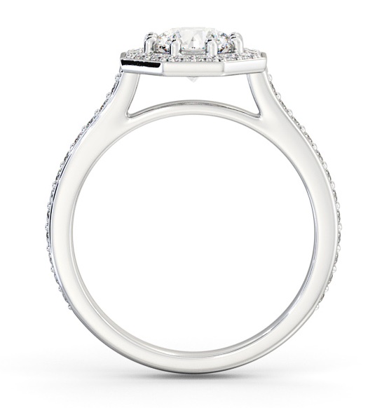 Halo Round Diamond Octagon Design Engagement Ring Platinum ENRD180_WG_THUMB1 