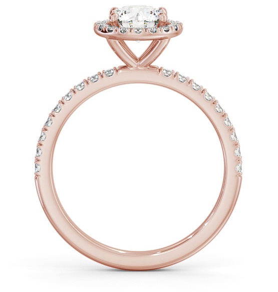 Halo Round Diamond Sleek Design Engagement Ring 18K Rose Gold ENRD182_RG_THUMB1 