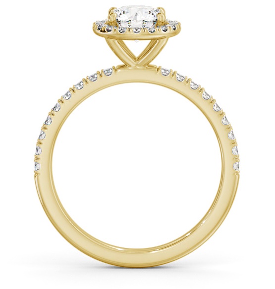 Halo Round Diamond Sleek Design Engagement Ring 18K Yellow Gold ENRD182_YG_THUMB1 