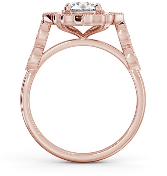 Halo Round Diamond Majestic Style Engagement Ring 9K Rose Gold ENRD183_RG_THUMB1