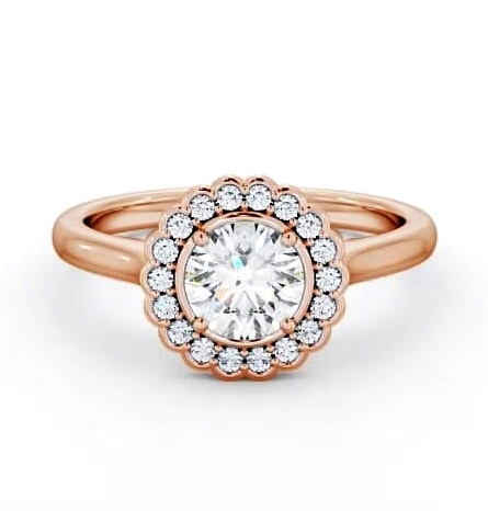 Halo Round Diamond Traditional Engagement Ring 9K Rose Gold ENRD184_RG_THUMB1