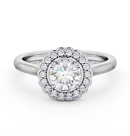 Halo Round Diamond Traditional Engagement Ring 9K White Gold ENRD184_WG_THUMB1