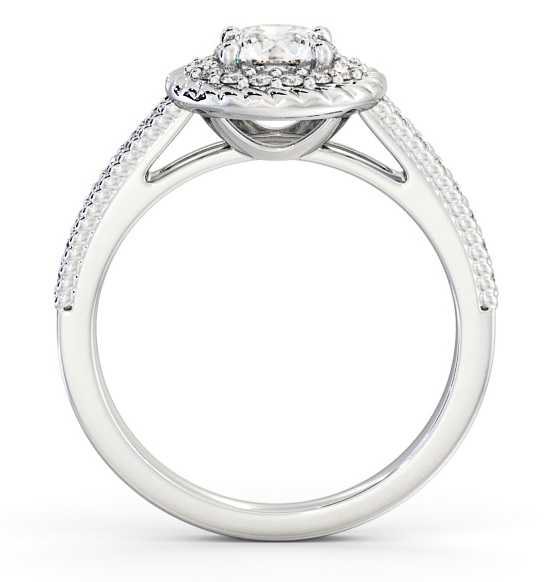 Halo Round Diamond Rope Design Engagement Ring Platinum ENRD186_WG_THUMB1