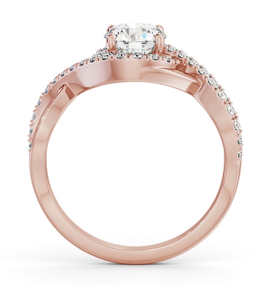 Halo Round Diamond Distinctive Design Engagement Ring 18K Rose Gold ENRD187_RG_THUMB1 