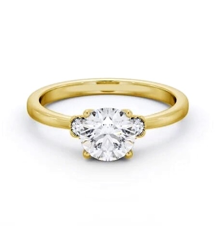 Round Diamond Traditional Engagement Ring 9K Yellow Gold Solitaire ENRD187S_YG_THUMB1