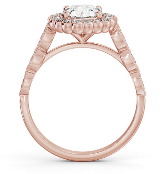 Halo Round Diamond High Setting Engagement Ring 9K Rose Gold ENRD192_RG_THUMB1 