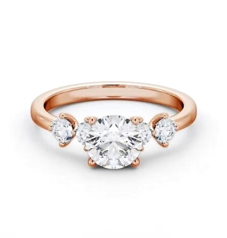 Round Diamond 4 Prong Engagement Ring 9K Rose Gold Solitaire ENRD192S_RG_THUMB1