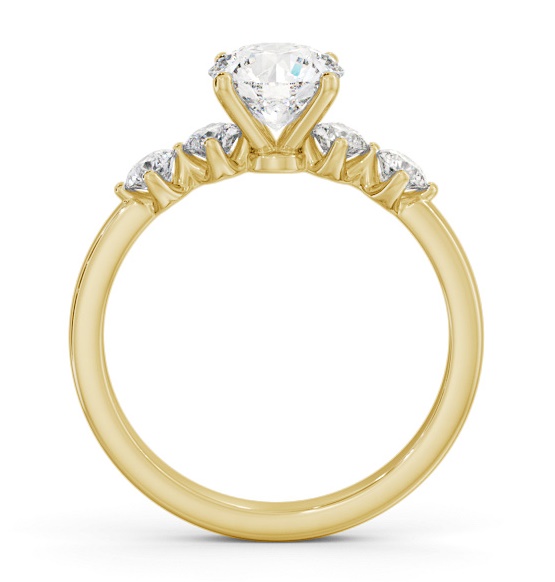 Round Diamond 4 Prong Engagement Ring 18K Yellow Gold Solitaire ENRD192S_YG_THUMB1 