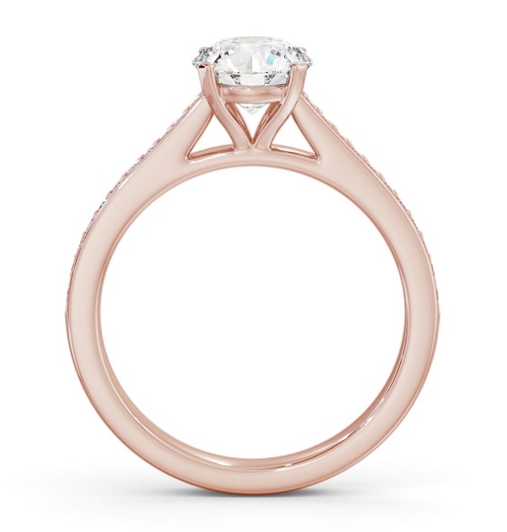 Round Diamond 4 Prong Engagement Ring 18K Rose Gold Solitaire ENRD195S_RG_THUMB1 