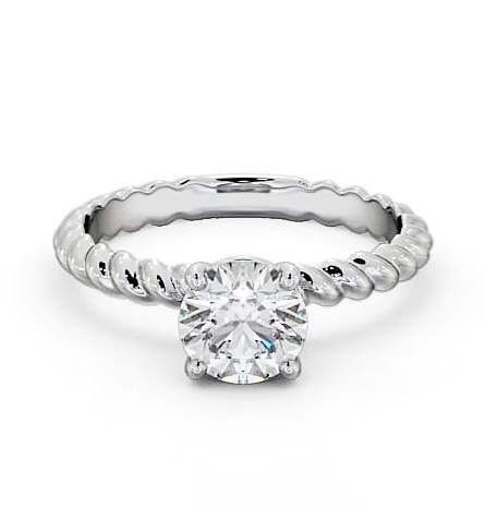 Round Diamond Rope Style Band Engagement Ring 9K White Gold Solitaire ENRD198_WG_THUMB1