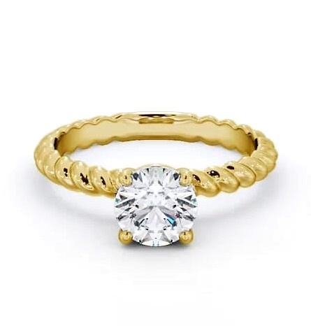 Round Diamond Rope Style Band Ring 18K Yellow Gold Solitaire ENRD198_YG_THUMB2 