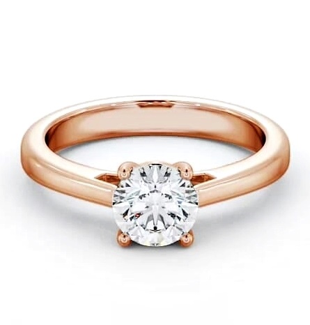 Round Diamond 4 Prong Engagement Ring 9K Rose Gold Solitaire ENRD1_RG_THUMB2 