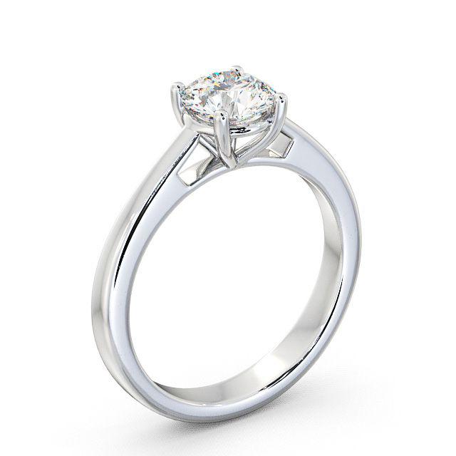 Round Diamond Engagement Ring 18K White Gold Solitaire - Hadasa ENRD1_WG_HAND