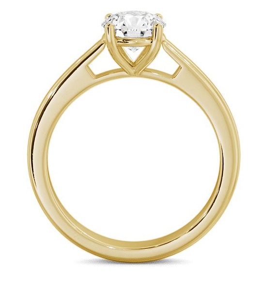 Round Diamond 4 Prong Engagement Ring 18K Yellow Gold Solitaire ENRD1_YG_THUMB1 