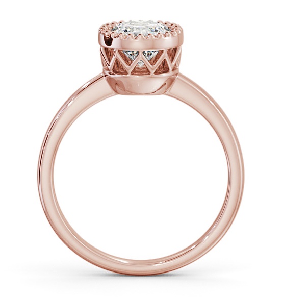 Round Diamond Intricate Design Engagement Ring 9K Rose Gold Solitaire ENRD201_RG_THUMB1