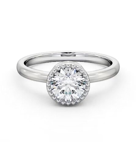 Round Diamond Intricate Design Engagement Ring Palladium Solitaire ENRD201_WG_THUMB2 