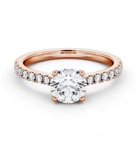 Round Diamond 4 Prong Engagement Ring 18K Rose Gold Solitaire ENRD205S_RG_THUMB2 