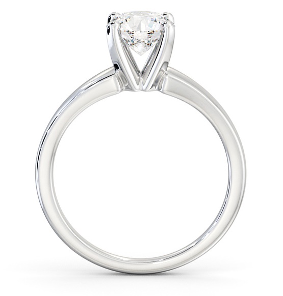 Round Diamond Graduating Band Engagement Ring 18K White Gold Solitaire ENRD206_WG_THUMB1 