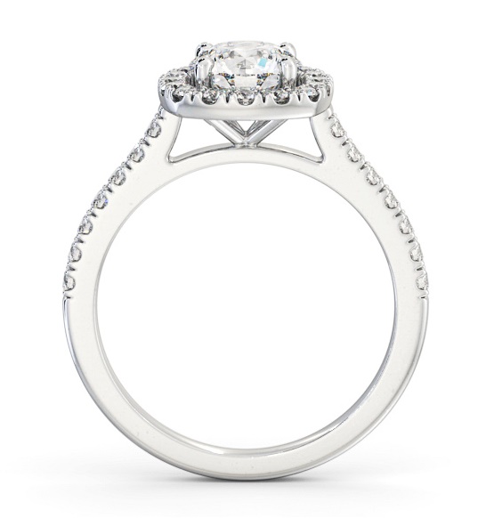 Round Diamond with Cushion Shape Halo Engagement Ring Platinum ENRD207_WG_THUMB1 