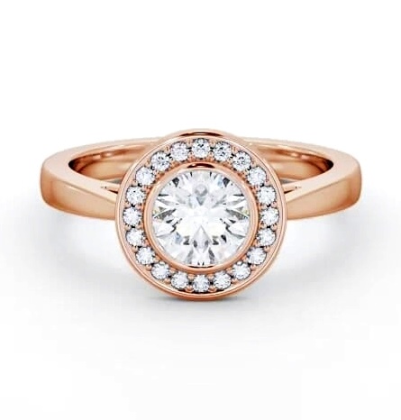 Halo Round Diamond Flush with Channel Setting Engagement Ring 18K Rose Gold ENRD208_RG_THUMB2 