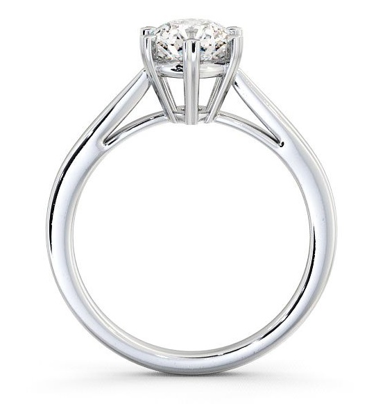 Round Diamond Cathedral Style Engagement Ring Palladium Solitaire ENRD20_WG_THUMB1