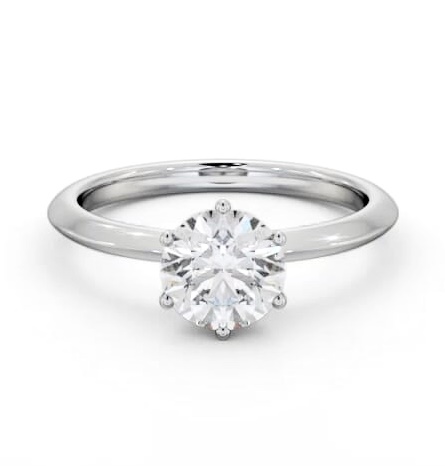 Round Diamond 6 Prong with Knife Edge Band Ring Palladium Solitaire ENRD210_WG_THUMB1