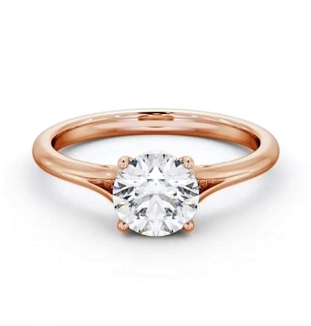 Round Diamond Floating Head Design Ring 18K Rose Gold Solitaire ENRD213_RG_THUMB1