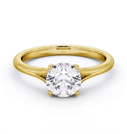 Round Diamond Floating Head Design Ring 9K Yellow Gold Solitaire ENRD213_YG_THUMB1
