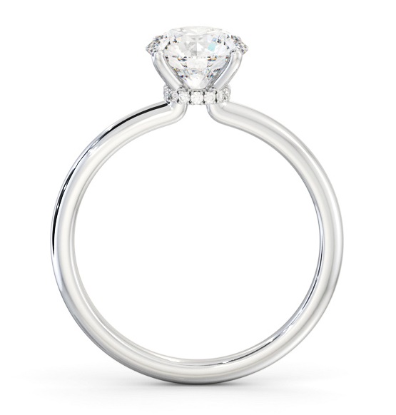 Round Diamond Hidden Halo Engagement Ring Palladium Solitaire ENRD221_WG_THUMB1 