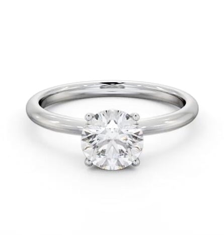 Round Diamond Hidden Halo Engagement Ring Palladium Solitaire ENRD221_WG_THUMB2 