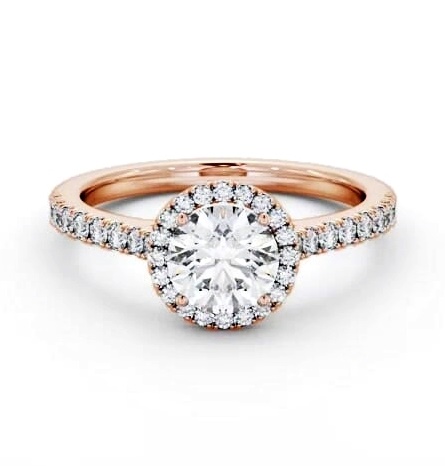 Halo Round Diamond Classic Engagement Ring 9K Rose Gold ENRD224_RG_THUMB1