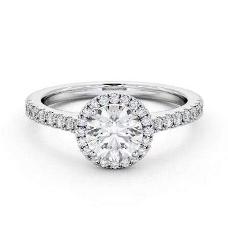 Halo Round Diamond Classic Engagement Ring Platinum ENRD224_WG_THUMB1
