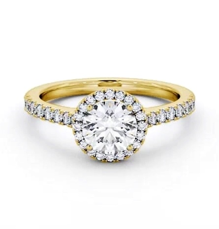 Halo Round Diamond Classic Engagement Ring 18K Yellow Gold ENRD224_YG_THUMB2 