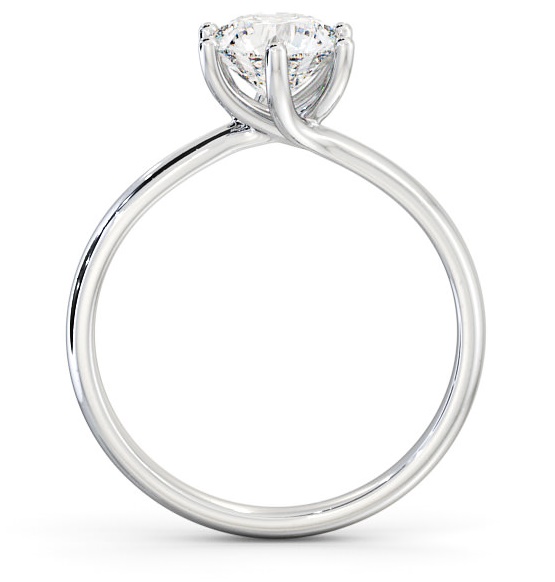 Round Diamond Twisted Head Engagement Ring Palladium Solitaire ENRD22_WG_THUMB1