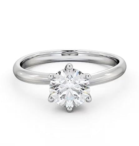 Round Diamond Twisted Head Engagement Ring 9K White Gold Solitaire ENRD22_WG_thumb2.jpg 