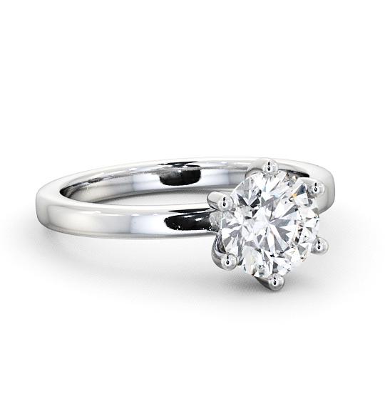Round Diamond Twisted Head Engagement Ring 18K White Gold Solitaire ENRD22_WG_THUMB2_1.jpg 
